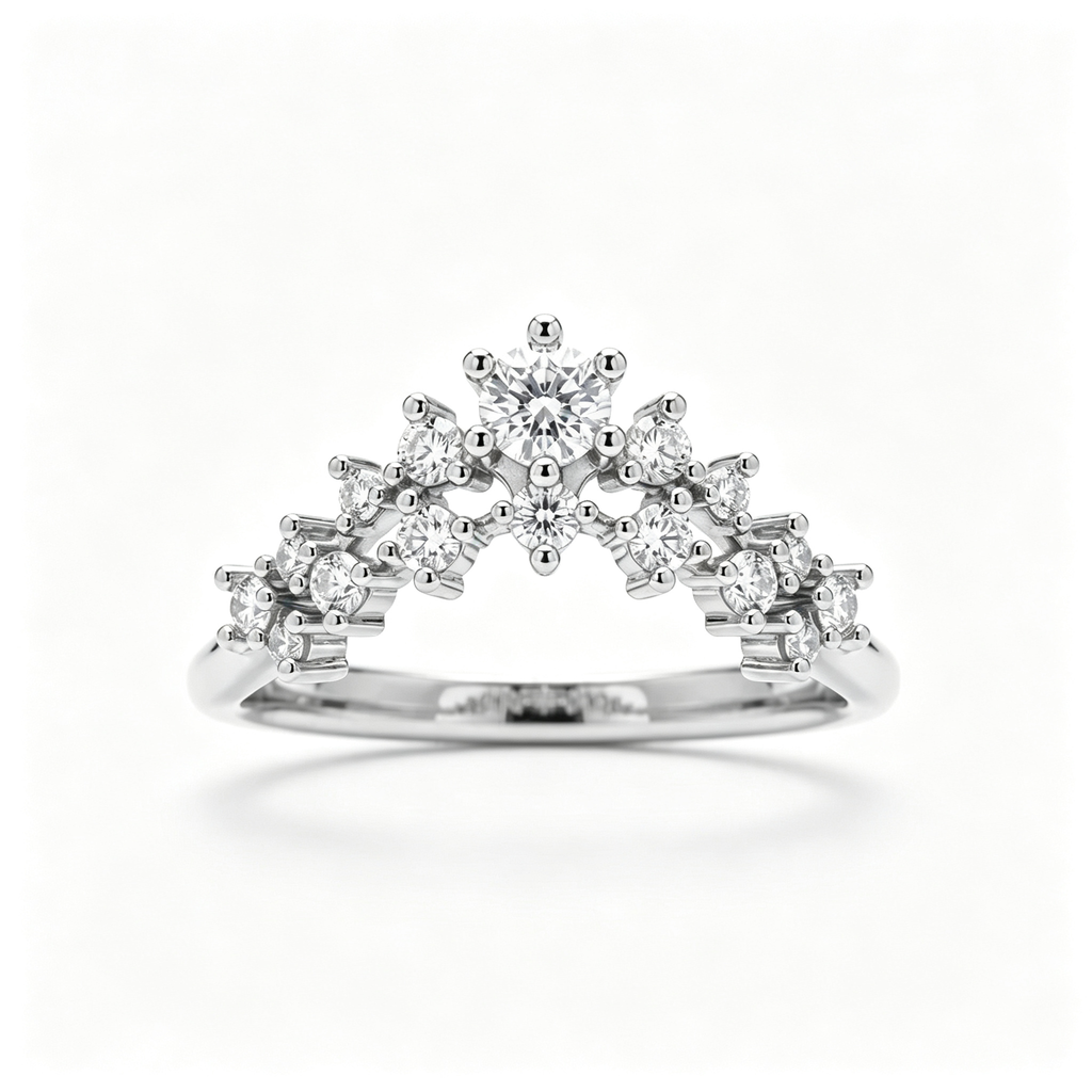 LUCERARO Wedding | Round Lab-Grown Diamond Crown Ring 1/3 ct. tw.