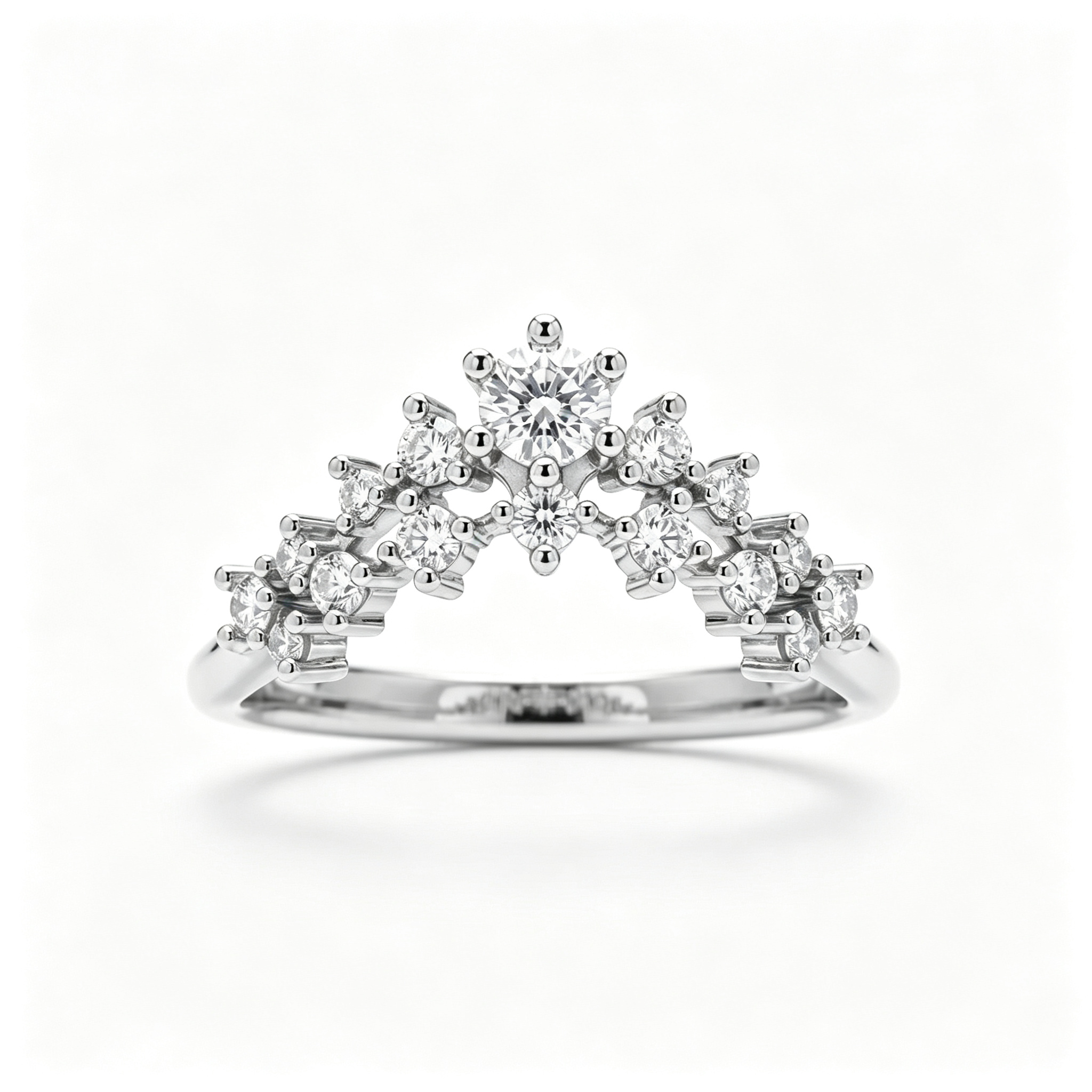 LUCERARO Wedding | Lace Chevron Diamond Ring - WR00920