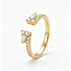 LUCERARO Wedding | Pear Lab-Grown Diamond Open Ring 1/2 ct. tw.