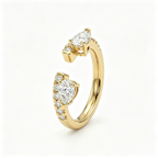 LUCERARO Wedding | Pear Lab-Grown Diamond Open Ring 5/8 ct. tw.