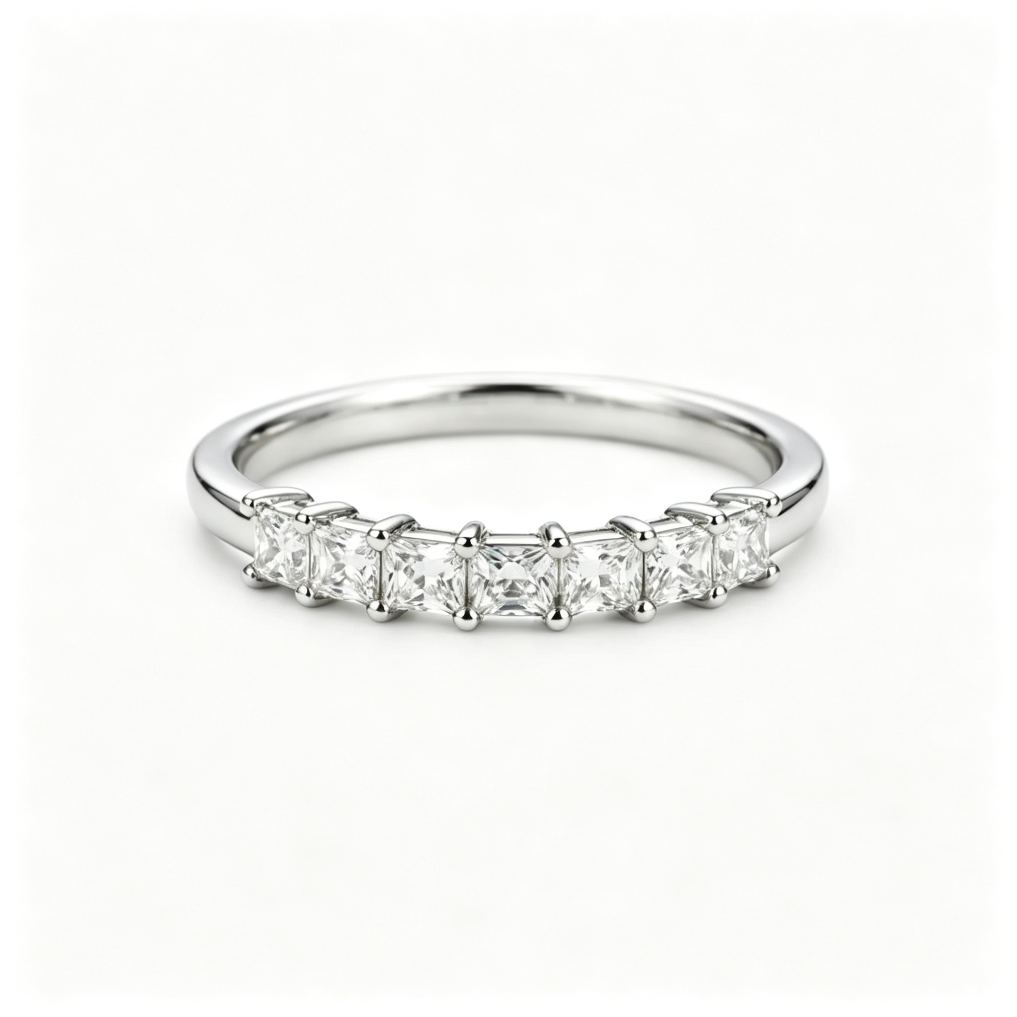 LUCERARO Wedding | Princess Cut Diamond Eternity Band - WR01256