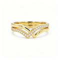 LUCERARO Wedding | V Double-Sided Diamond Ring - WR01544