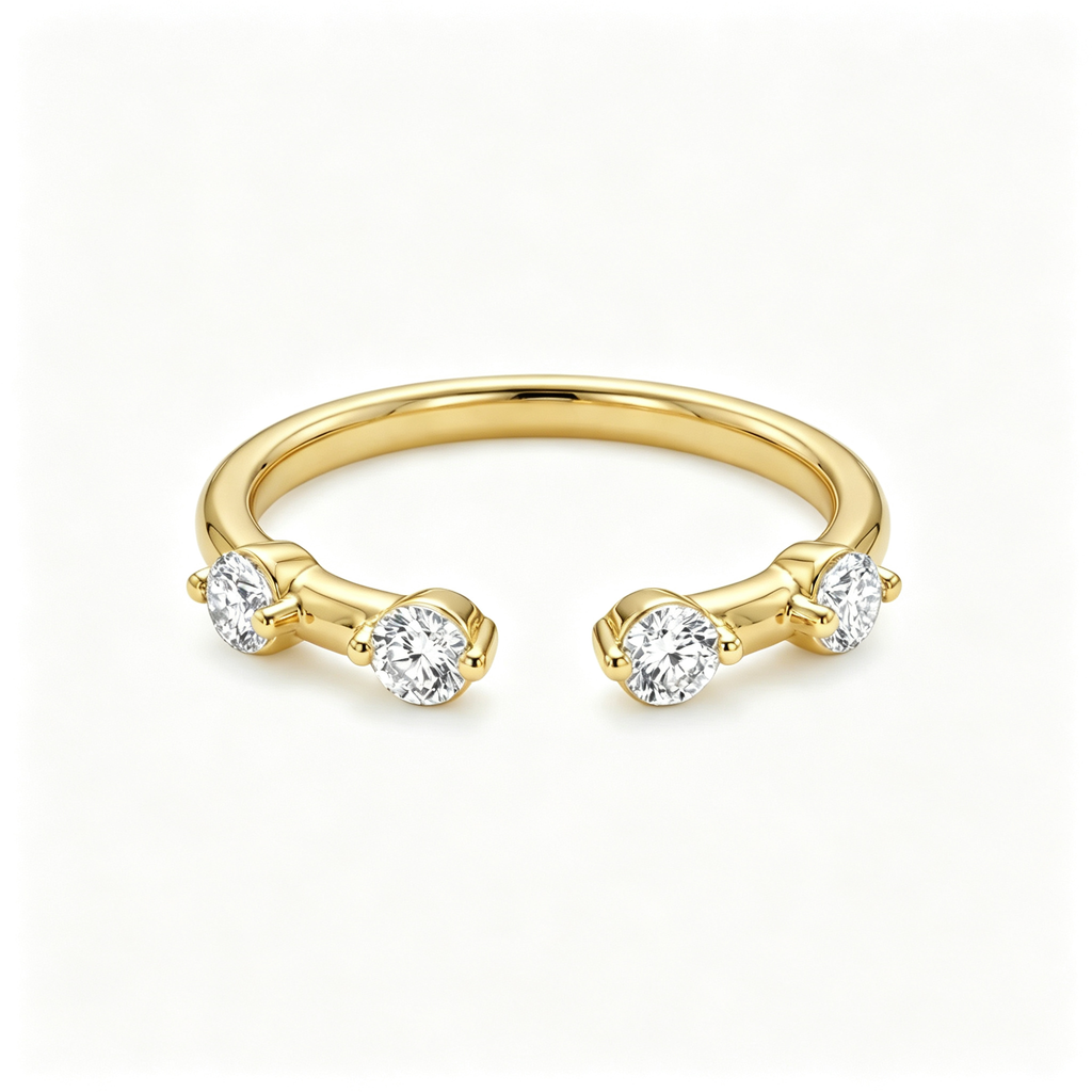 LUCERARO Wedding | Floating Diamond Cuff Ring - WR00840