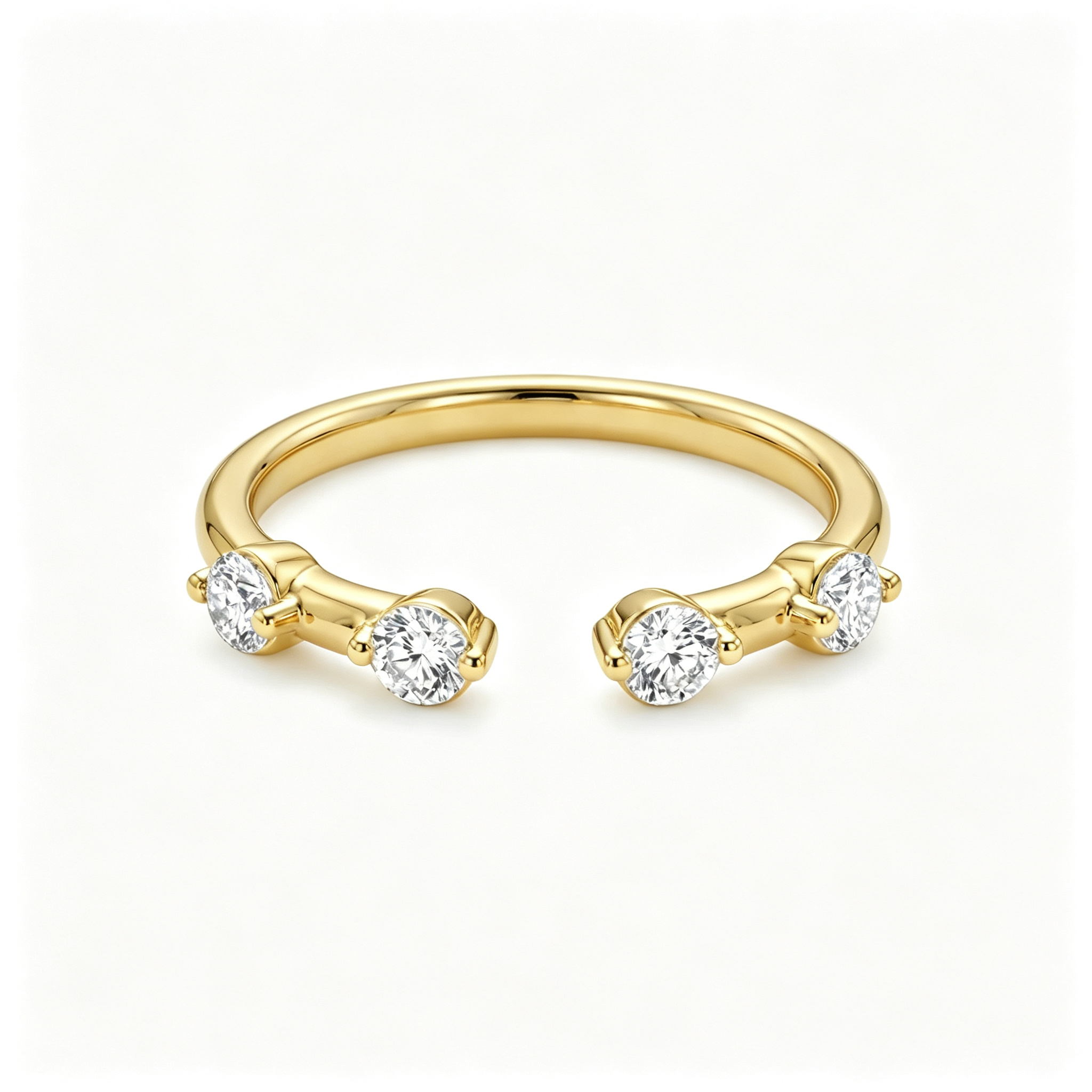 LUCERARO Wedding | Floating Diamond Cuff Ring - WR00840
