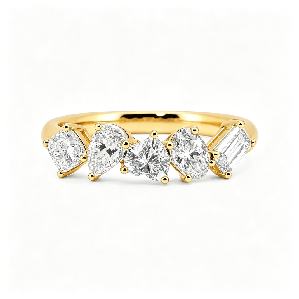 LUCERARO Wedding | Multi-Cut Diamond Ring - WR02030