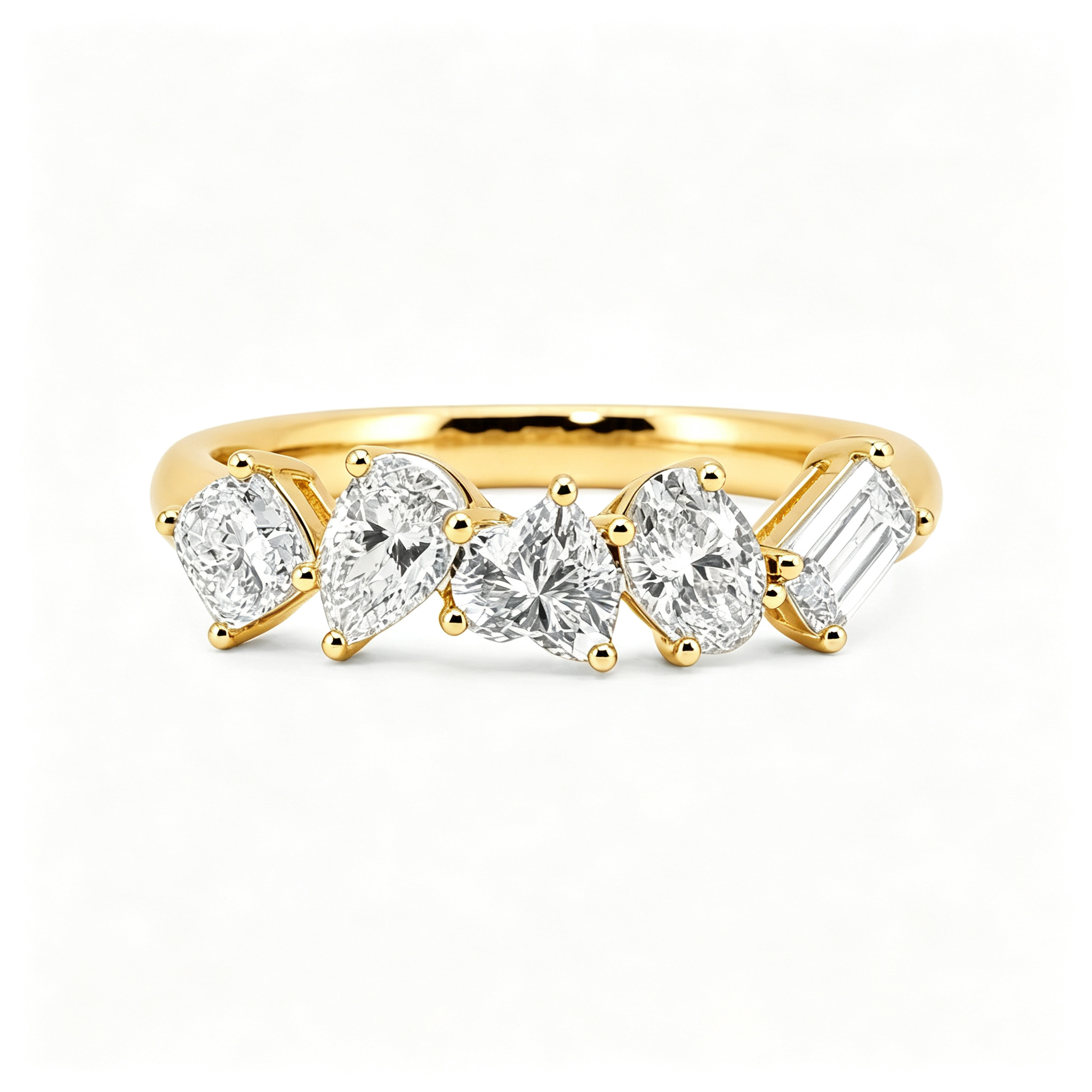 LUCERARO Wedding | Multi-Cut Diamond Ring - WR02030