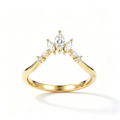 LUCERARO Wedding | Marquise Chevron Diamond Band Ring - WR00920
