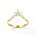 LUCERARO Wedding | Marquise Lab-Grown Diamond Contour Ring 1/3 ct. tw.