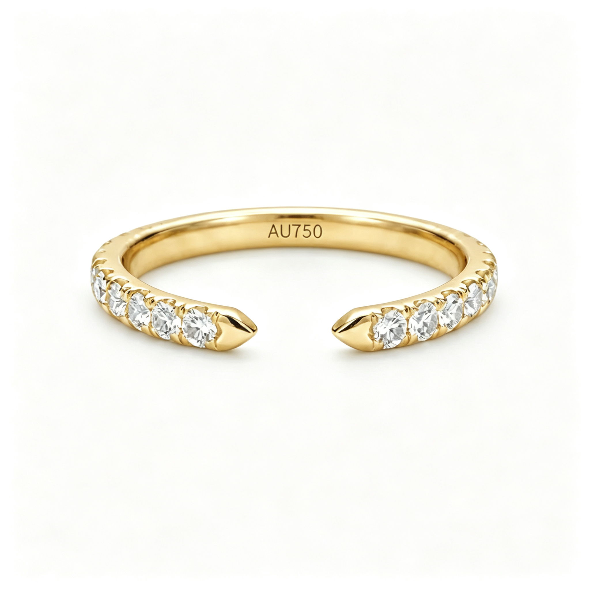 LUCERARO Wedding | Tapered Cuff Diamond Ring - WR00784