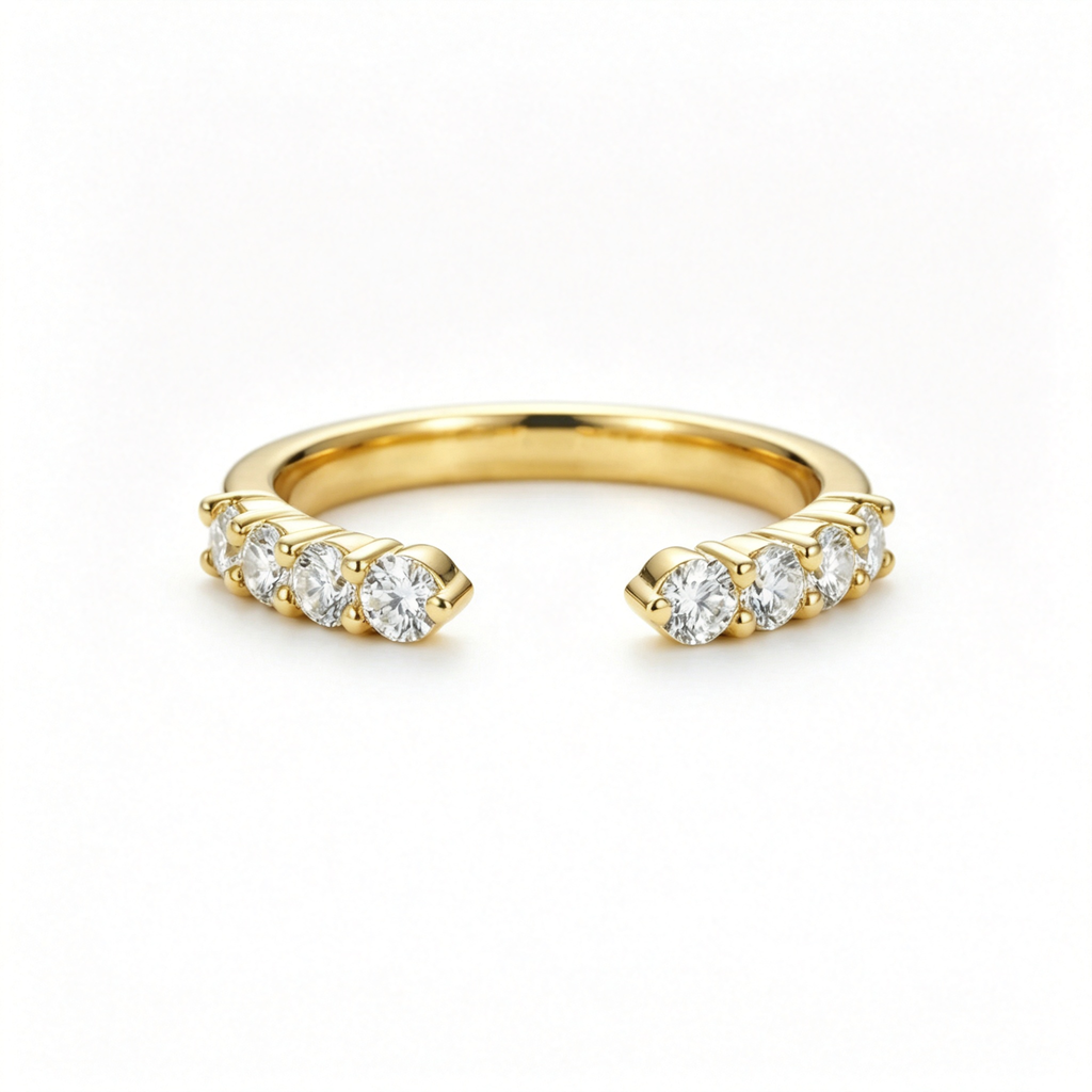 LUCERARO Wedding | Round Open Diamond Ring - WR00984