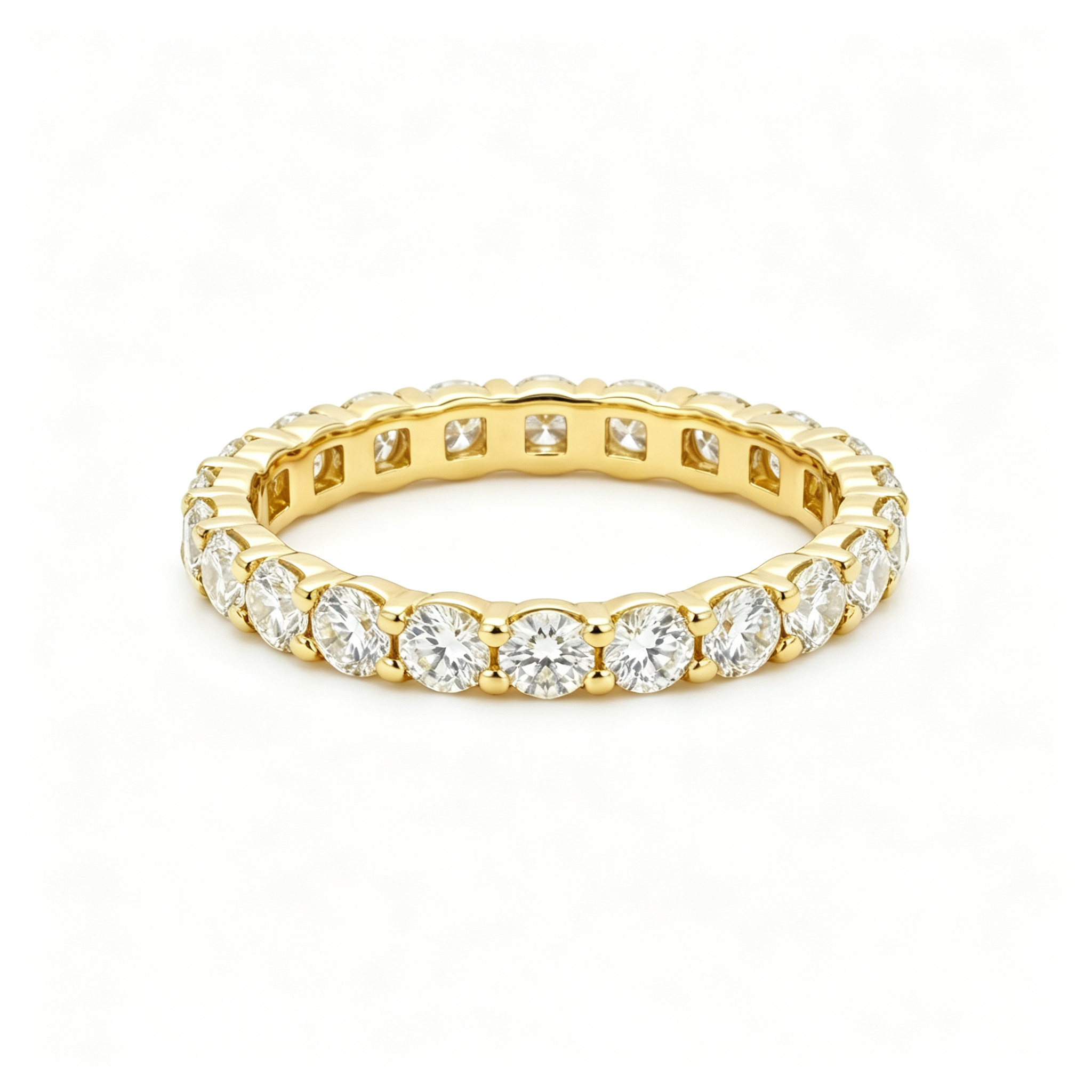 LUCERARO Wedding | Round Eternity Band Diamond Ring - WR01080
