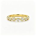 LUCERARO Wedding | Pear Wave Diamond Ring - WR00784