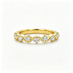 LUCERARO Wedding | Round Lab-Grown Diamond Wave Ring 1/3 ct. tw.