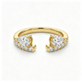 LUCERARO Wedding | Pear Cuff Diamond Ring - WR01160