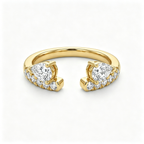 LUCERARO Wedding | Pear Lab-Grown Diamond Open Ring 5/8 ct. tw.
