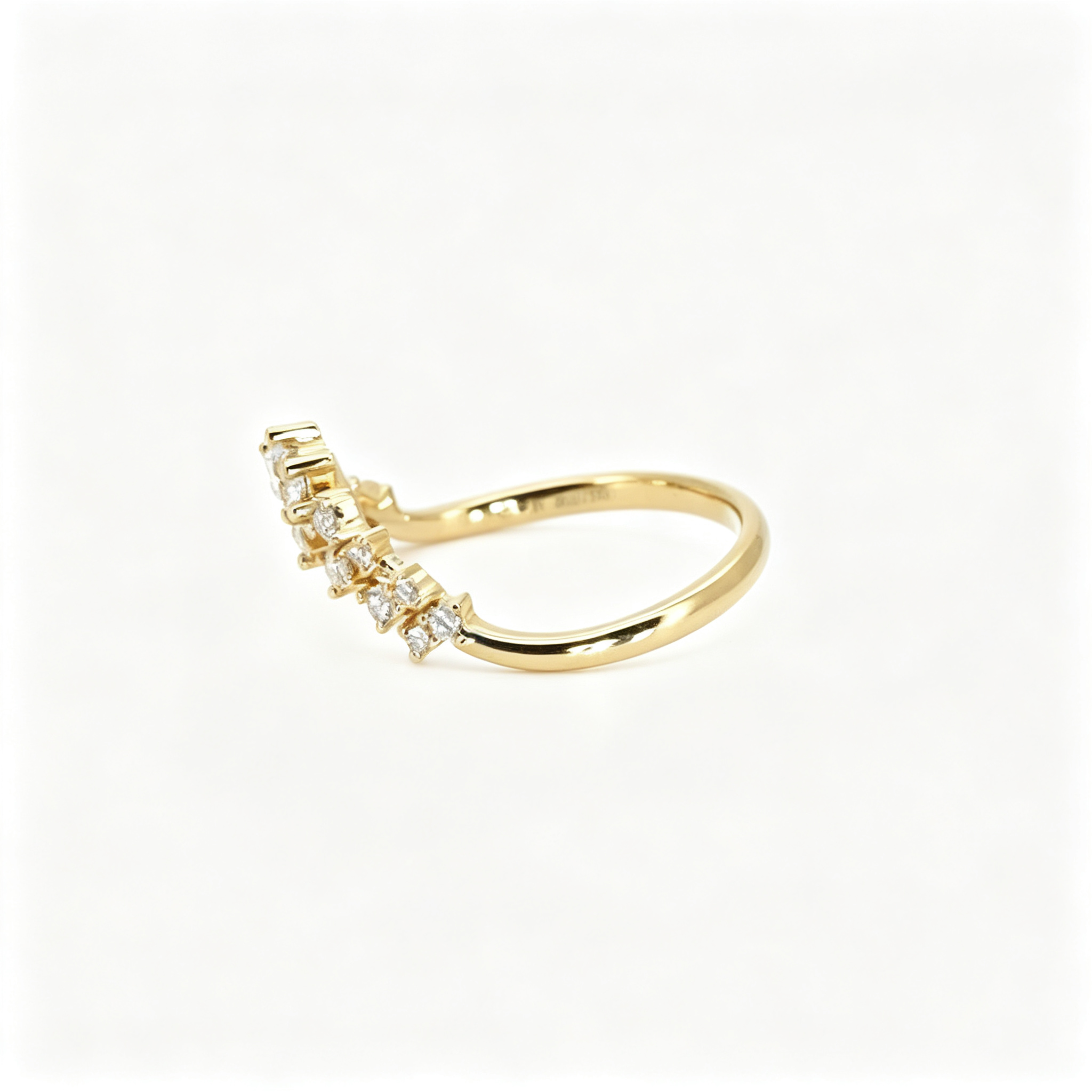 LUCERARO Wedding | Lace Chevron Diamond Ring - WR00920