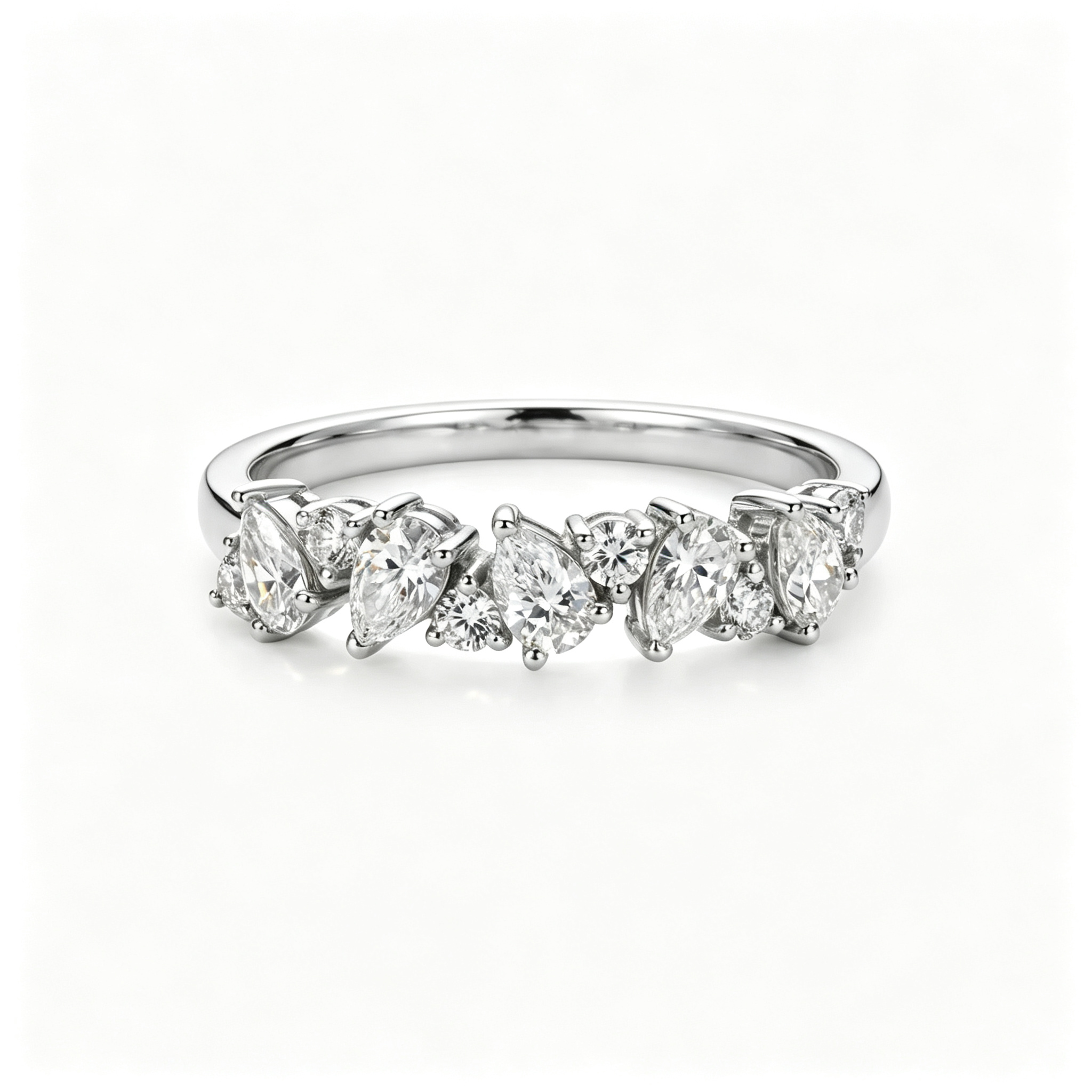 LUCERARO Wedding | Pear & Round Diamond Ring - WR01072