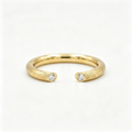 LUCERARO Wedding | Satin-Brushed Diamond Cuff Ring - WR00760