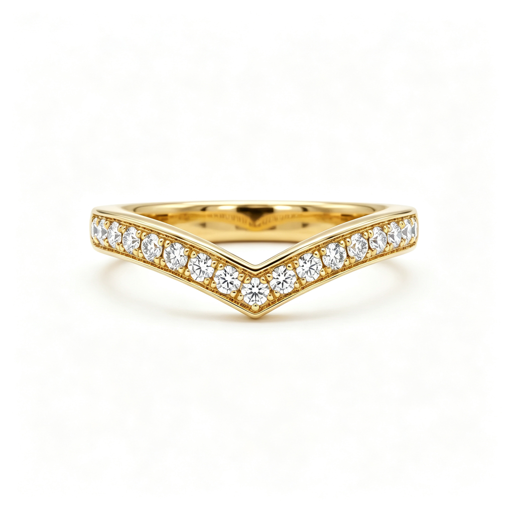 LUCERARO Wedding | Chevron Diamond Ring - WR00848