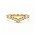 LUCERARO Wedding | Chevron Diamond Ring - WR00848