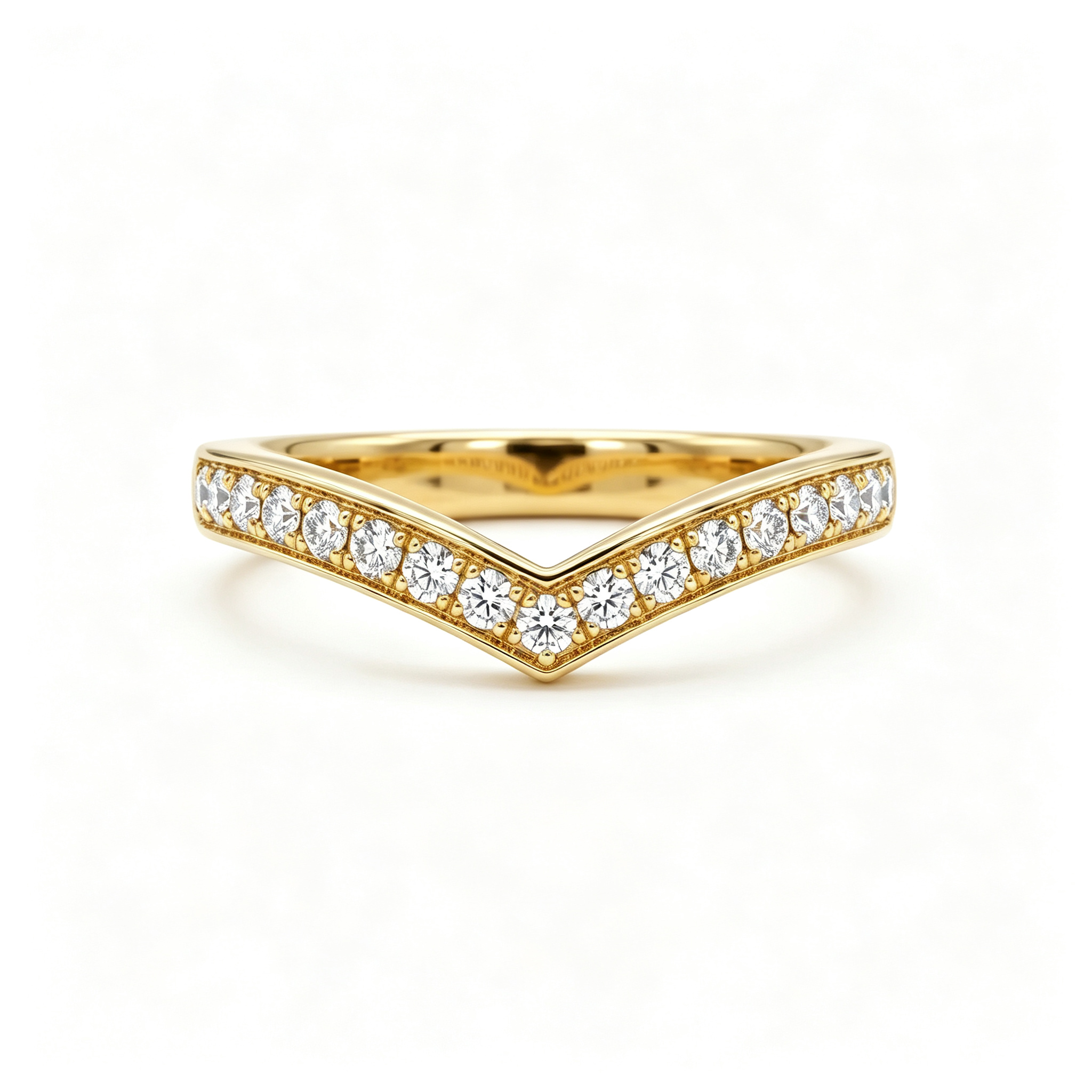 LUCERARO Wedding | Chevron Diamond Ring - WR00848