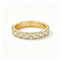LUCERARO Wedding | Double Row Diamond Eternity Band - WR01088