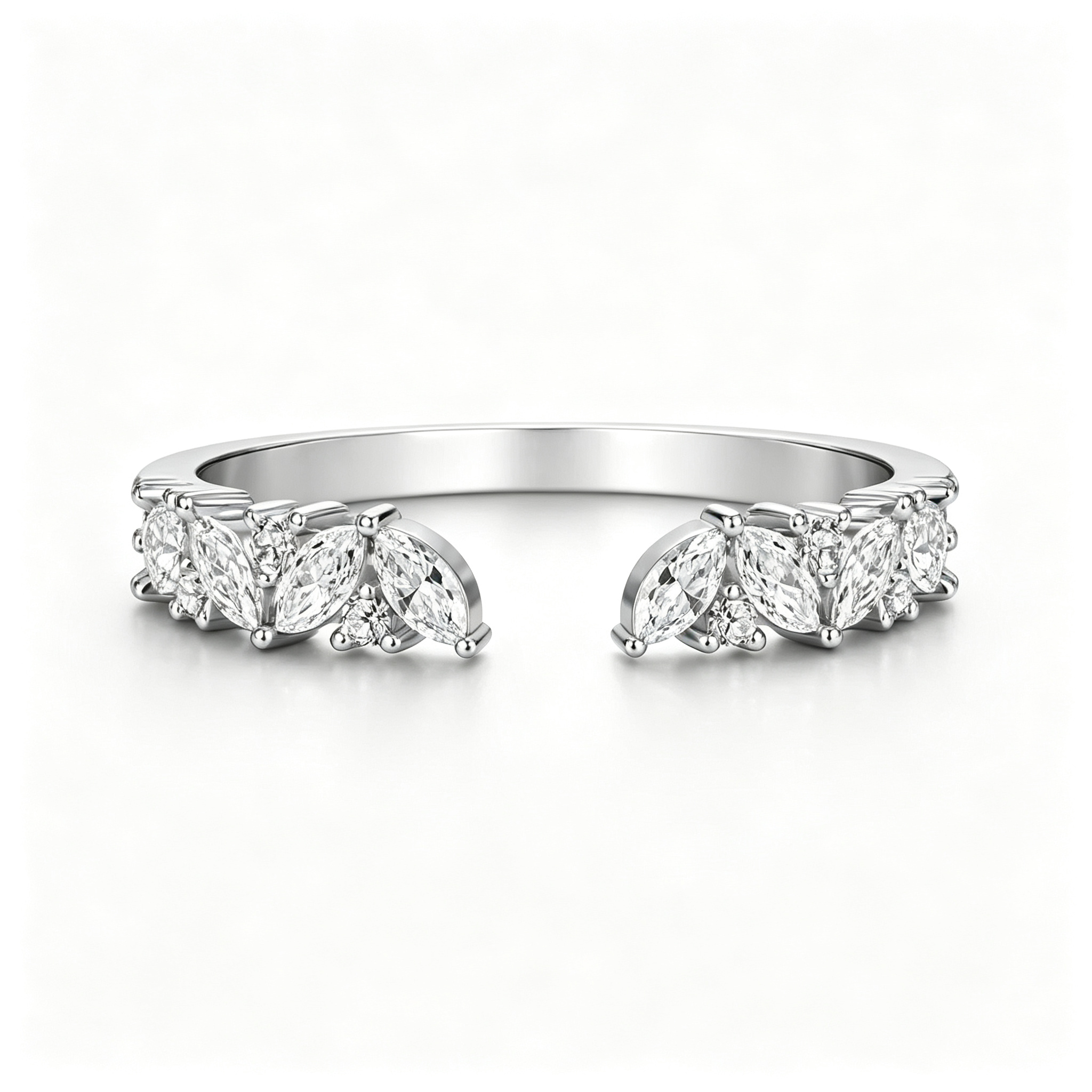 LUCERARO Wedding | Pear Open Diamond Ring - WR00760