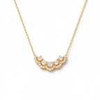 LUCERARO Necklace | Round Lab-Grown Diamond Curved Fan Necklace 3/4 ct. tw.