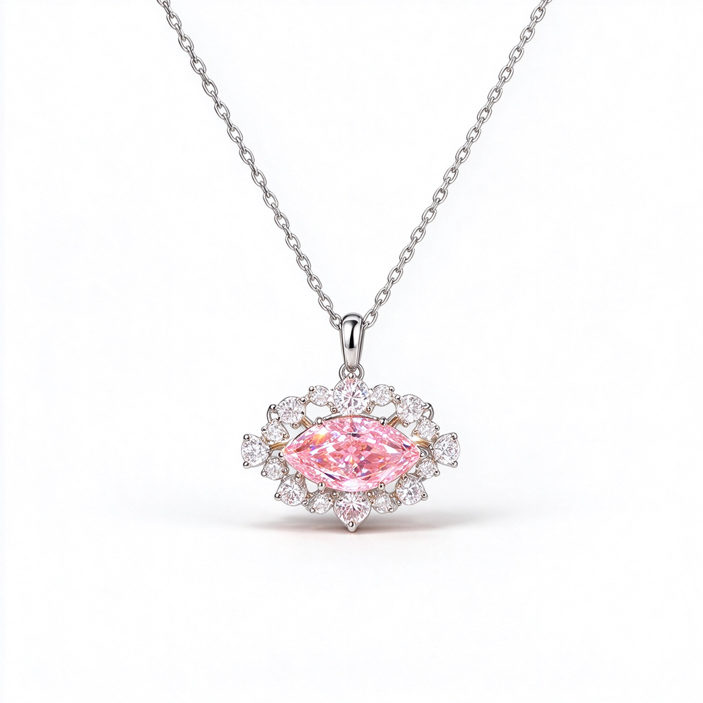 LUCERARO Necklace | Fancy Pink Marquise Lab-Grown Diamond Necklace 1 ct. tw.
