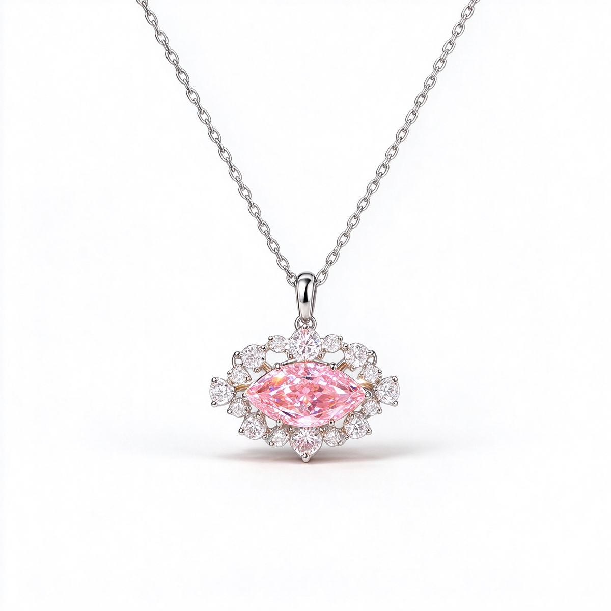 LUCERARO Necklace | Fancy Pink Marquise Lab-Grown Diamond Necklace 1 ct. tw.