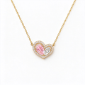 LUCERARO Necklace | Fancy Pink & White Pear Lab-Grown Diamond Heart Necklace 1 1/2 ct. tw.