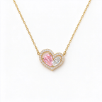 LUCERARO Necklace | Fancy Pink & White Pear Lab-Grown Diamond Heart Necklace 1 1/2 ct. tw.