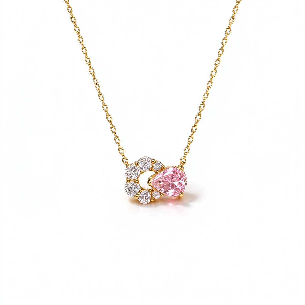 LUCERARO Necklace | Fancy Pink Pear Lab-Grown Diamond Necklace 1 ct. tw.