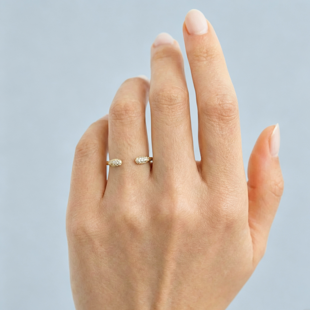 LUCERARO Wedding | Stars Diamond Cuff Ring - WR00880