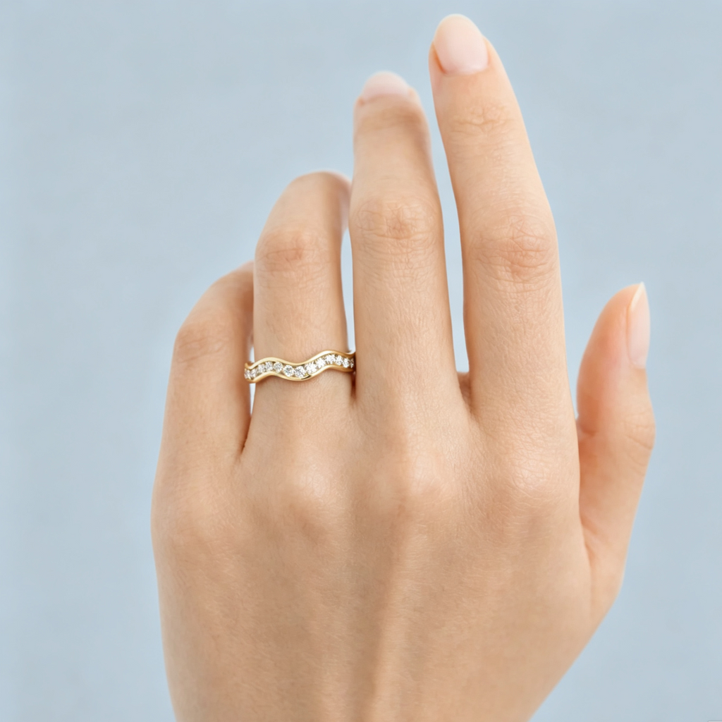 LUCERARO Wedding | Wave Diamond Ring - WR01000