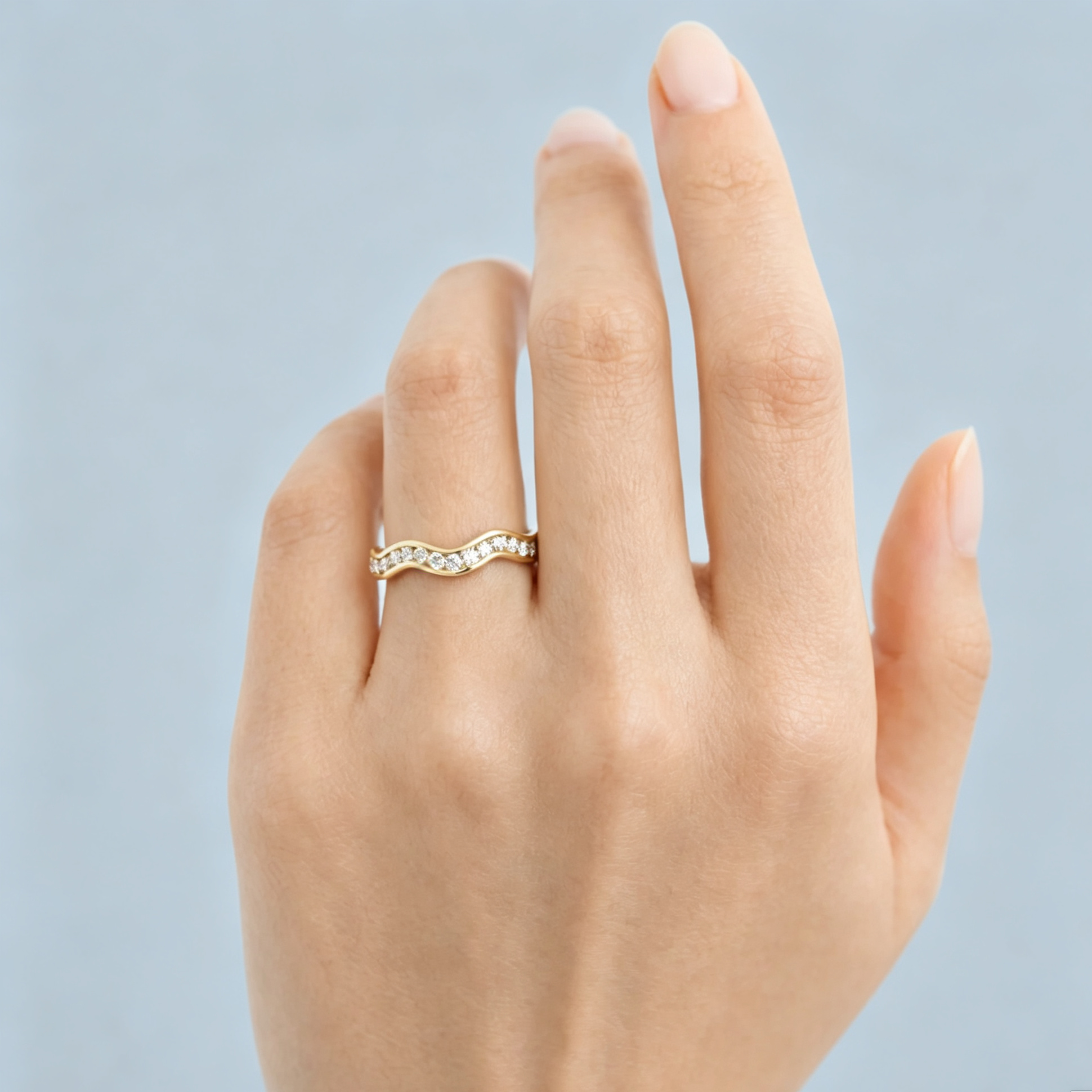 LUCERARO Wedding | Wave Diamond Ring - WR01000