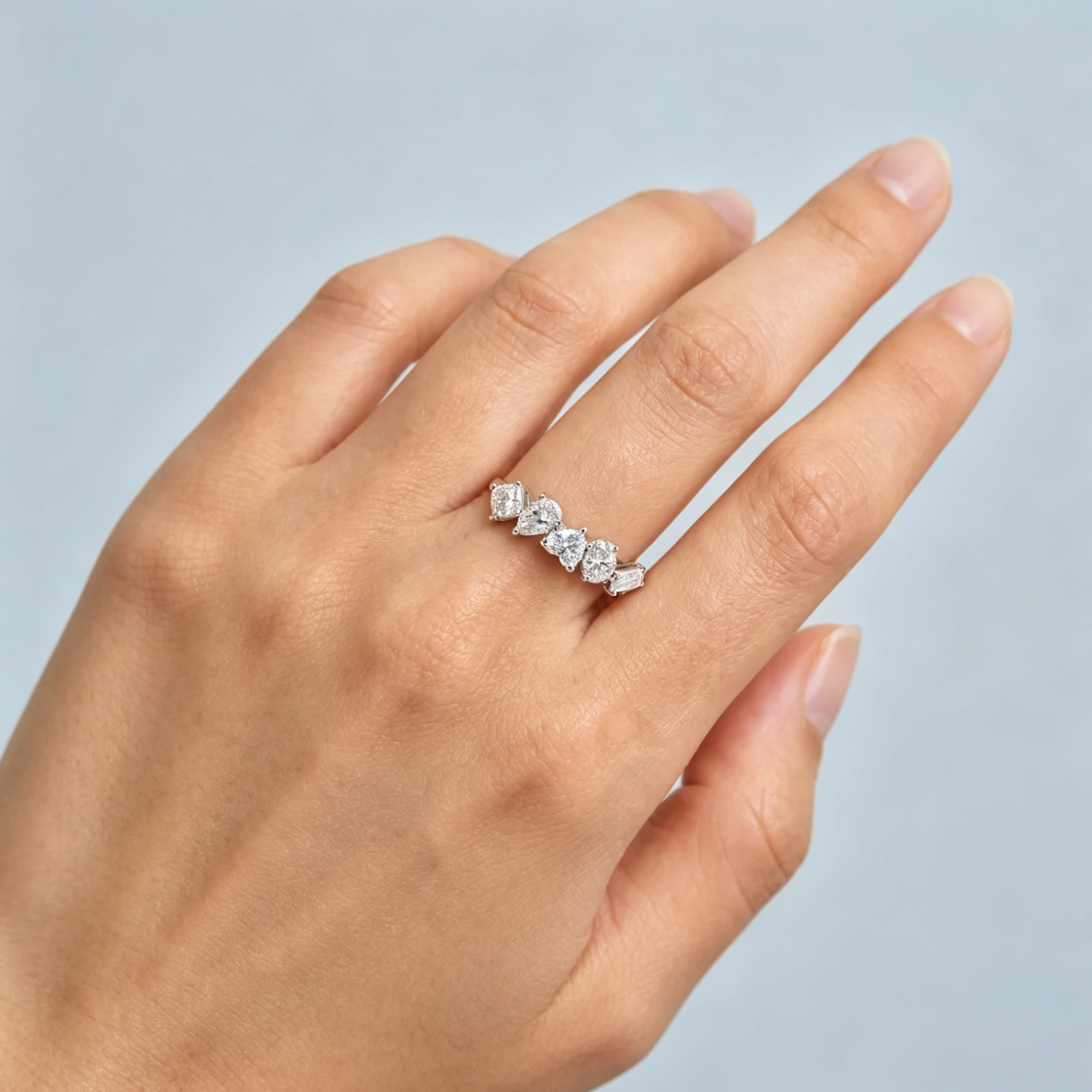 LUCERARO Wedding | Multi-Cut Diamond Ring - WR02030