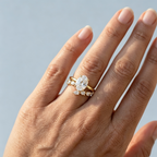 LUCERARO Stacking | Pear Cuff Diamond Ring - SR02704