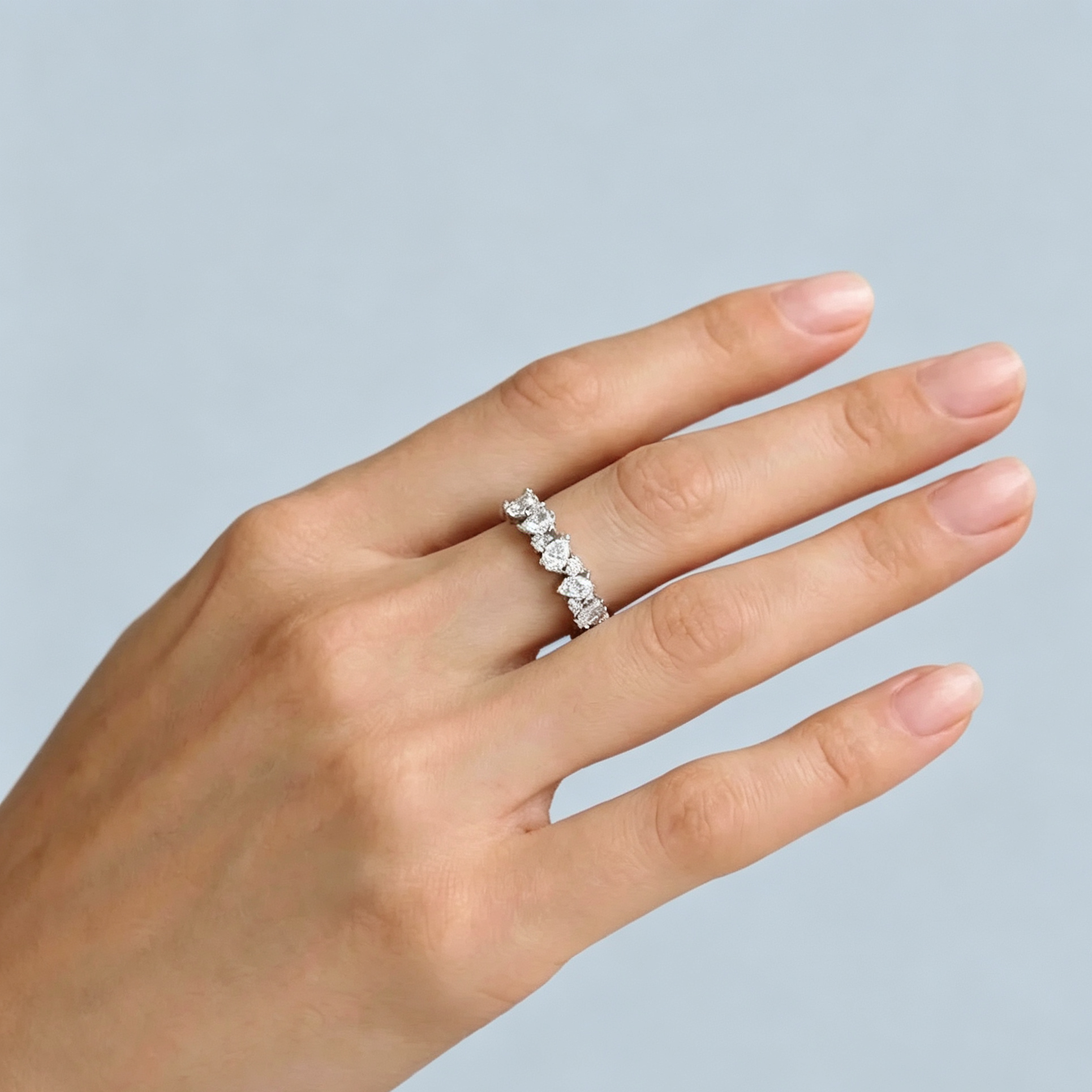LUCERARO Wedding | Pear & Round Diamond Ring - WR01072