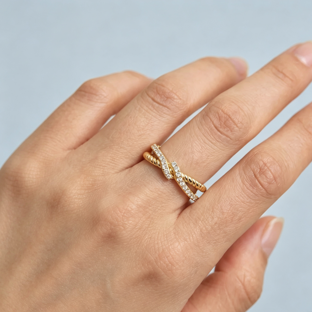 LUCERARO Wedding | Two-Path Diamond Ring - WR01550