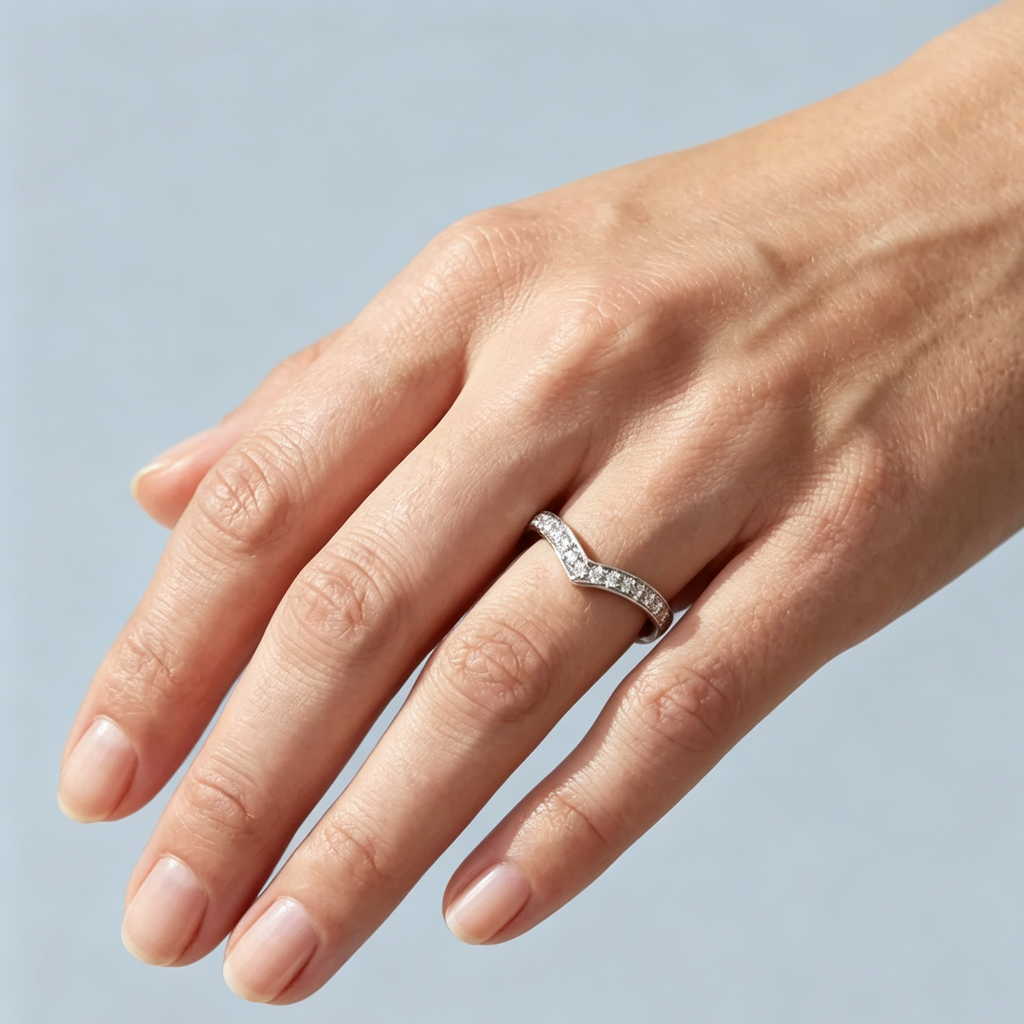 LUCERARO Wedding | Chevron Diamond Ring - WR00848
