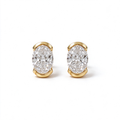 LUCERARO Earrings | Oval Lab-Grown Diamond Bezel Stud Earrings 2.00 ct. tw. (pair)
