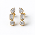 LUCERARO Earrings | Triple-Shape Lab-Grown Diamond Bezel Earrings 7/8 ct. tw. (pair)