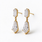 LUCERARO Earrings | Geometric Step-Cut Lab-Grown Diamond Drop Earrings 1 7/8 ct. tw. (pair)