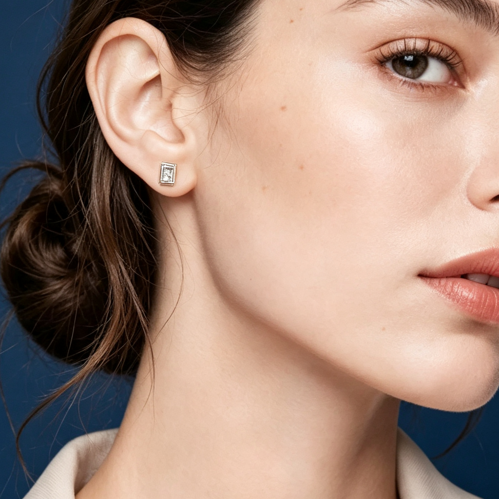 LUCERARO Earrings | Emerald Brzel Stud Earrings - JE00795