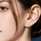 LUCERARO Earrings | Heart Bezel Stud Earrings - JE00795