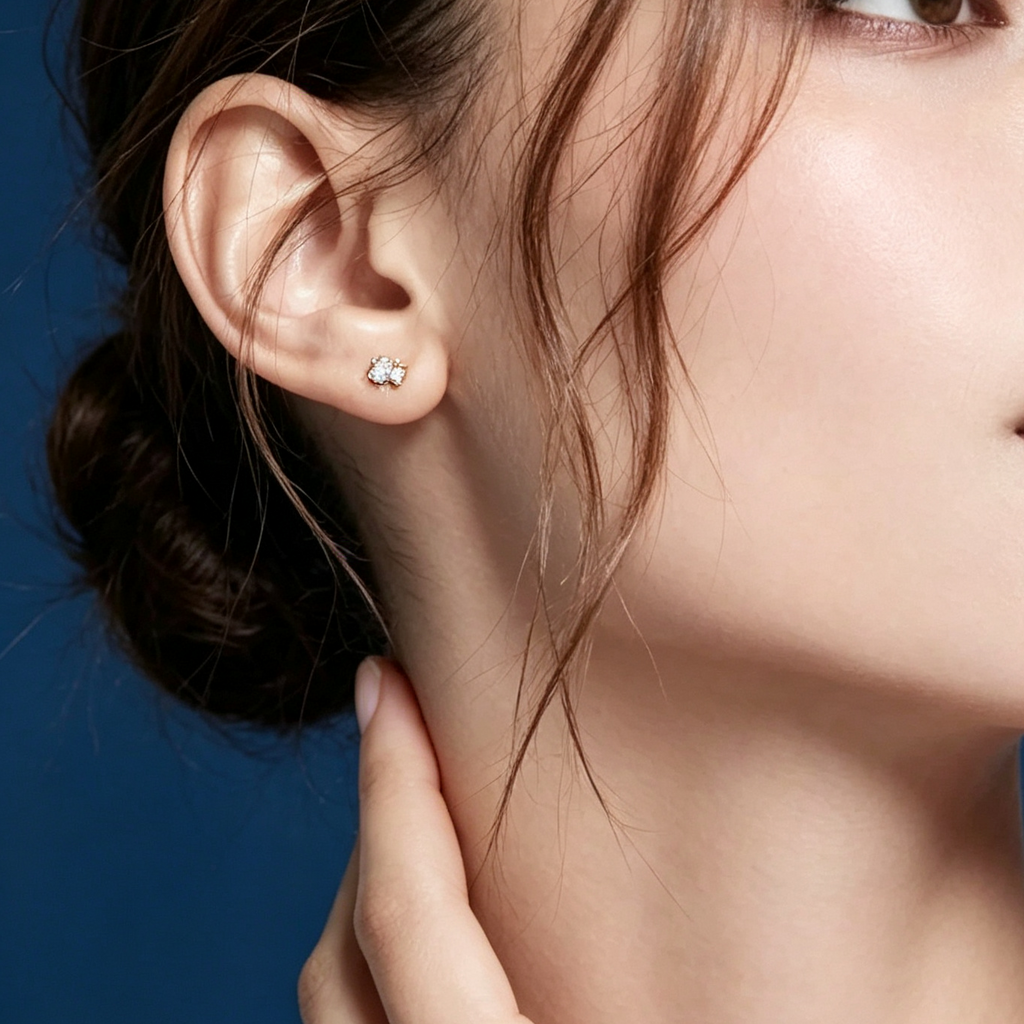 LUCERARO Earrings | Pear & Round Stud Earrings - JE00525