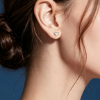 LUCERARO Earrings | Heart Bezel Stud Earrings - JE00795