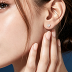 LUCERARO Earrings | Heart Bezel Stud Earrings - JE00795