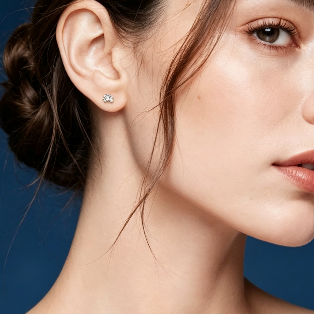 LUCERARO Earrings | Pear & Round Stud Earrings - JE00525